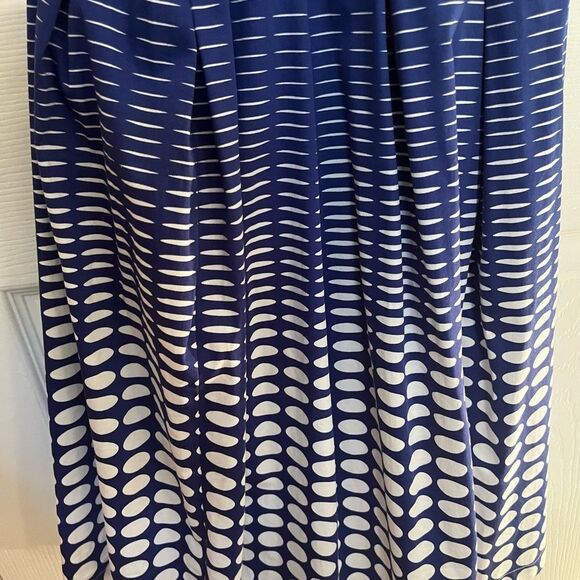 Calvin Klein Blue and White Sleeveless Halter Sundress - Picture 5 of 7